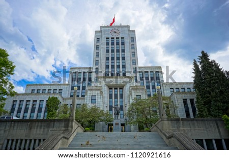 Vancouver City Hall, Canada Royalty-Free Stock Photo #1120921616