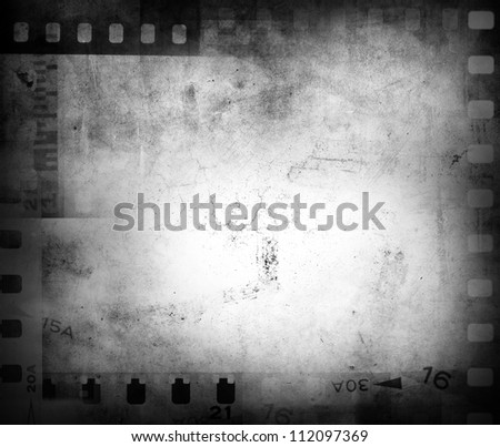 Film negatives frame, copy space