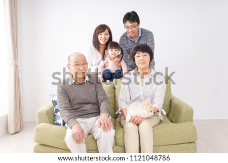 Family photo with smile