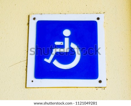 Signs for disabled toilets