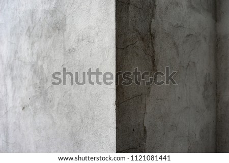 The angle of the gray house with a shadow