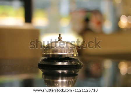service bell vintage with bokeh background 