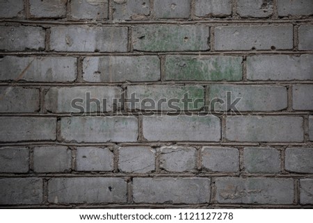 Red White Wall Background. Old Grungy Brick Wall Horizontal Texture. Brickwall Backdrop. Stonewall Wallpaper. Vintage Wall With Peeled Plaster. Retro Grunge Wall. With White Uneven Stucco