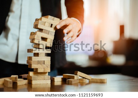 Fails Building Tower, Concept For Challenge And Fail In Business