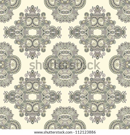 geometry vintage floral seamless pattern