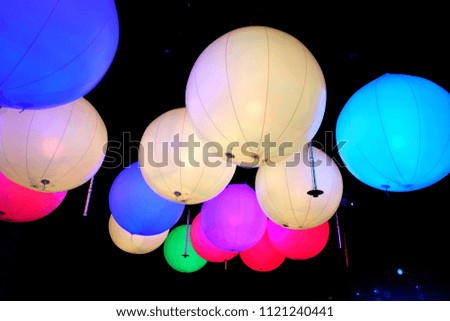 Colorful balloons closeup view