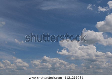     Beautiful Blue sky with white clouds 