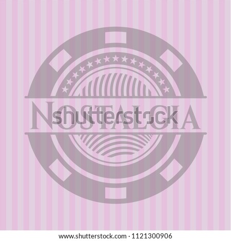 Nostalgia badge with pink background