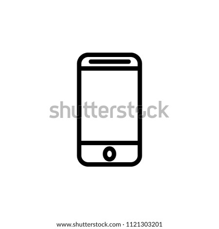 The icon of Mobile Phone. Simple outline icon illustration, vector of Mobile Phone for a website or mobile application on white background