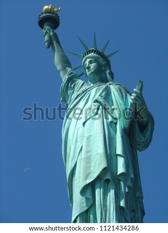 The stature of liberty in Nw York.  A closer view. Royalty-Free Stock Photo #1121434286