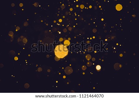 Abstract blur gold sparkle bokeh background