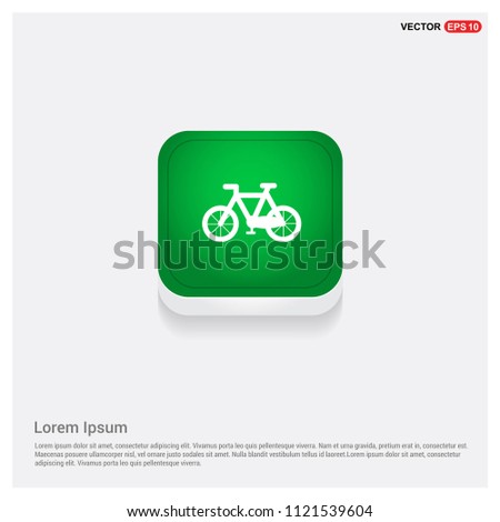 Cycle IconGreen Web Button - Free vector icon