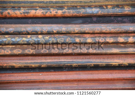 Old steel bar, steel pipe for reinforced