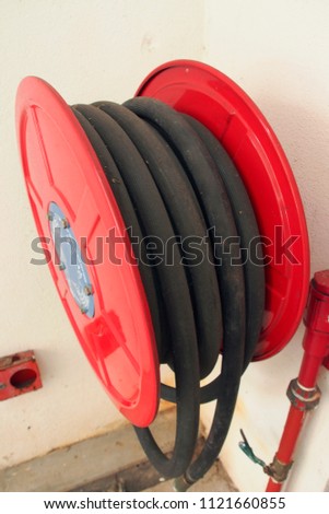 Fire hose reel at residential building