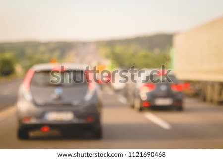 traffic jam blurred background