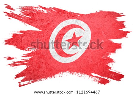 Grunge Tunisia flag. Tunisia flag with grunge texture.