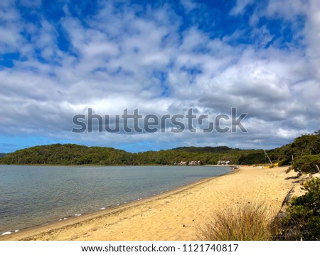 Sandy shore of Coalmine Beach, Nornalup Inlet in Walpole, Western Australia
 Royalty-Free Stock Photo #1121740817