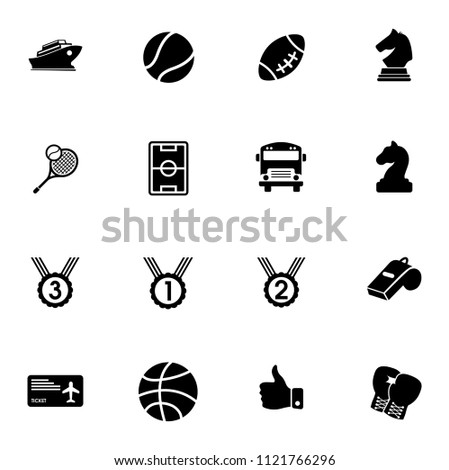 vector sports icons set. vector pictogram symbols - activity, game and competition icons
