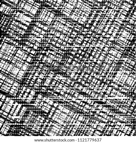Grunge black and white stripe pattern.  Distressed Texture. Vintage Background. Vector illustration.