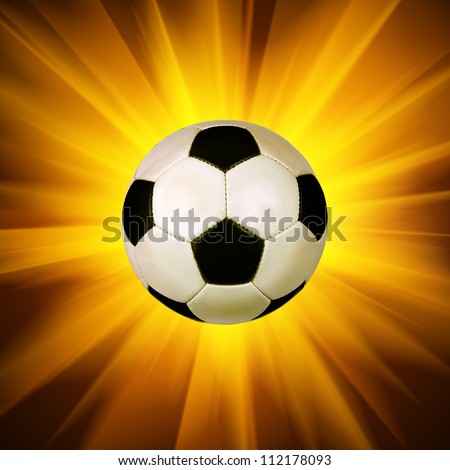 soccer ball on the light background