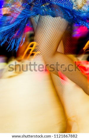woman legs in dance motion