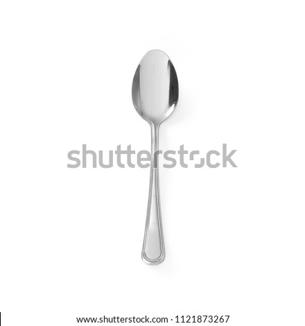 Coffee Spoon stainless steel isolated on white background Royalty-Free Stock Photo #1121873267