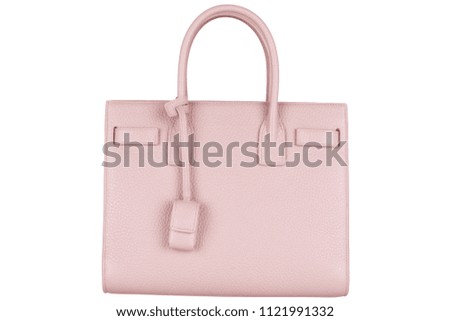 Bag on white background. Women's Italian branded designer bag isolated