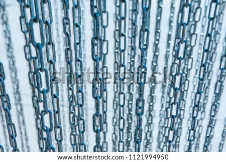 Wall of Steel chains texture background 