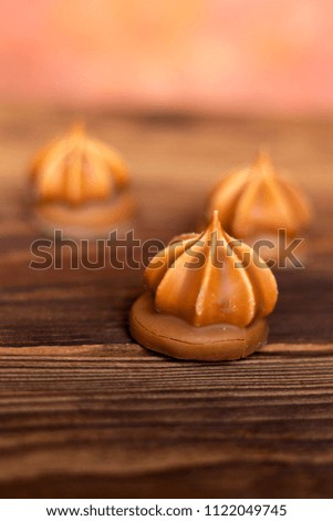 cookies on the wooden background