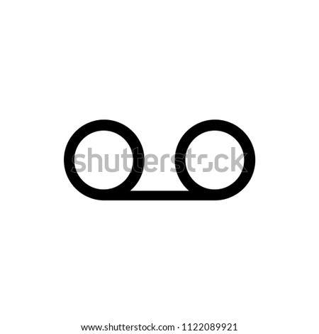 Voicemail vector icon, voice tape symbol. Simple illustration for web or mobile app