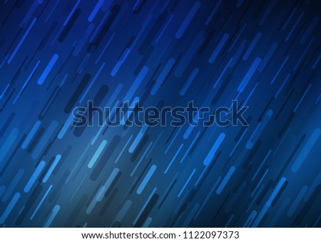 Dark BLUE vector pattern with narrow lines. Blurred decorative design in simple style with lines. The pattern can be used as ads, poster, banner for commercial.
