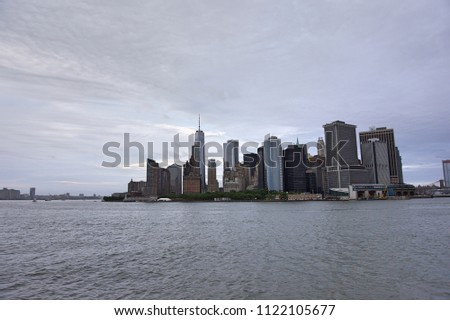 View of Manhattan buildings from Hudson RIver