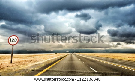 Road trip on a stormy day