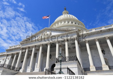 US National Capitol in Washington, DC. American landmark. Royalty-Free Stock Photo #1122138182