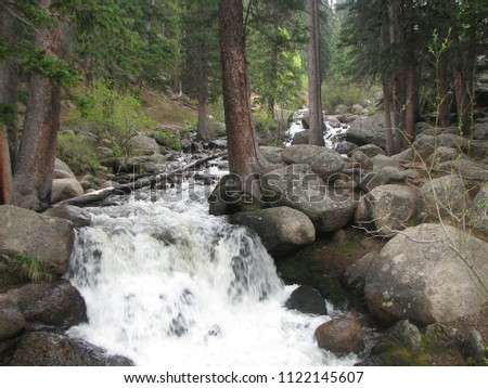 waterfalls in woods