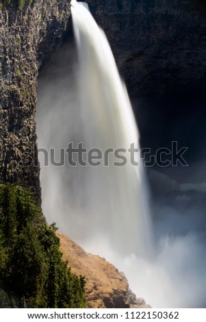 Helmcken Falls is a 141 m waterfall on the Murtle River within Wells Gray Provincial Park in British Columbia, Canada. Helmcken Falls is the fourth largest waterfall in Canada.