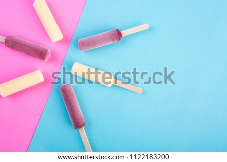 colourful background with ice pop