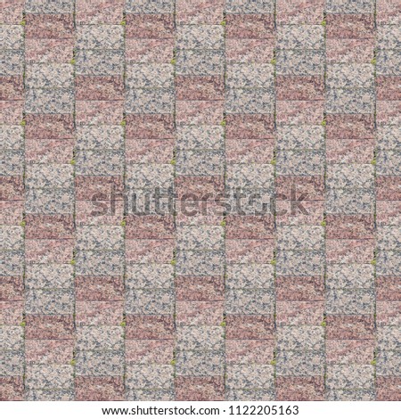 Abstract seamless pattern for designers with concrete causeway road and green herb