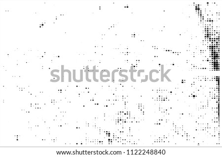 Set of grunge textures black squares on white background