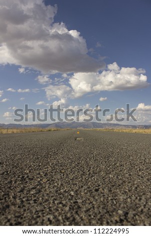 Country Highway - Highway and Sky with clouds