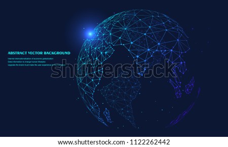 point and line composed world map,representing the global,Global network connection,international meaning. Royalty-Free Stock Photo #1122262442