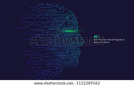 Artificial Intelligence and Big Data, Internet of Things Concept Royalty-Free Stock Photo #1122289562