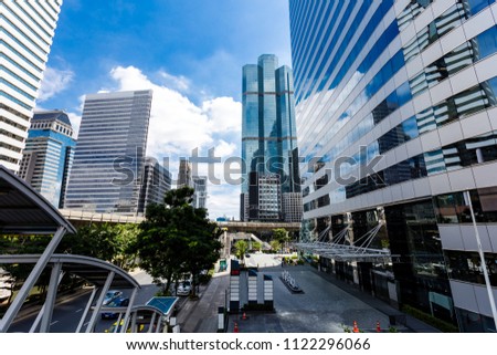 Business urban buildings