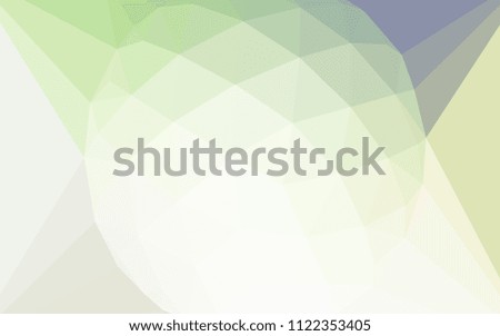 Light Green vector abstract polygonal background with a gem in a centre. Shining colorful illustration with triangles. A completely new design for your leaflet.