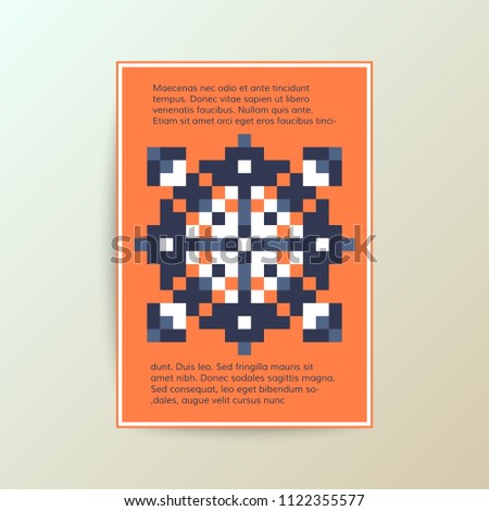 Minimalistic geometric card. Abstract design. Vector background. Suitable for banners, brochures, covers, flyers.