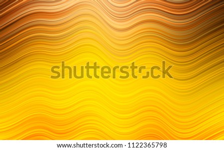 Light Yellow, Orange vector template with lines, ovals. An elegant bright illustration with gradient. The elegant pattern for brand book.