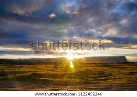 Beautiful sunrise in Iceland