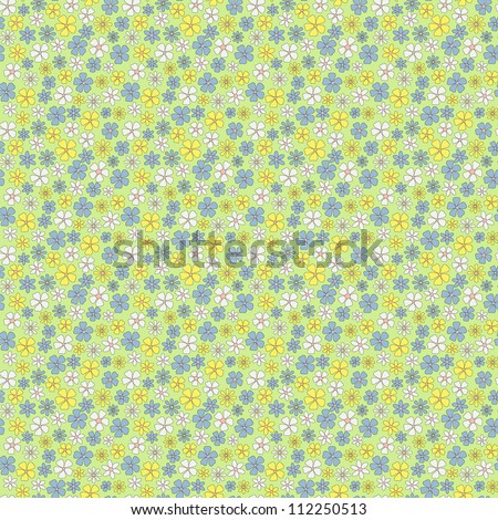 Seamless vector pattern with small flowers