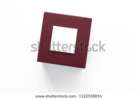 Red box on a white background. Isolate.