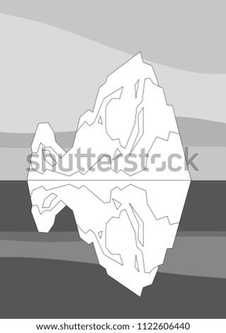 Iceberg vector illustration.
